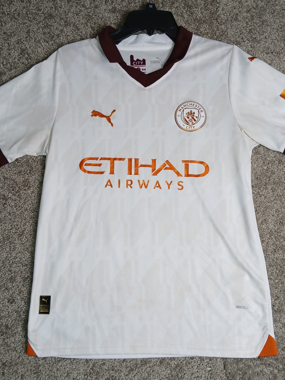 Puma Manchester City 2023/24 Etihad Away Soccer Jersey Shirt - Men - Small